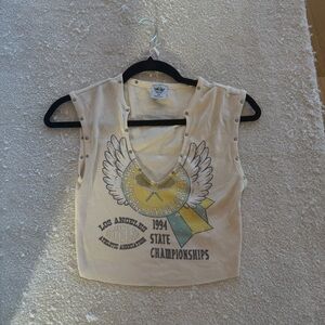 Boys Lie Cream Graphic Studded Crop Tank